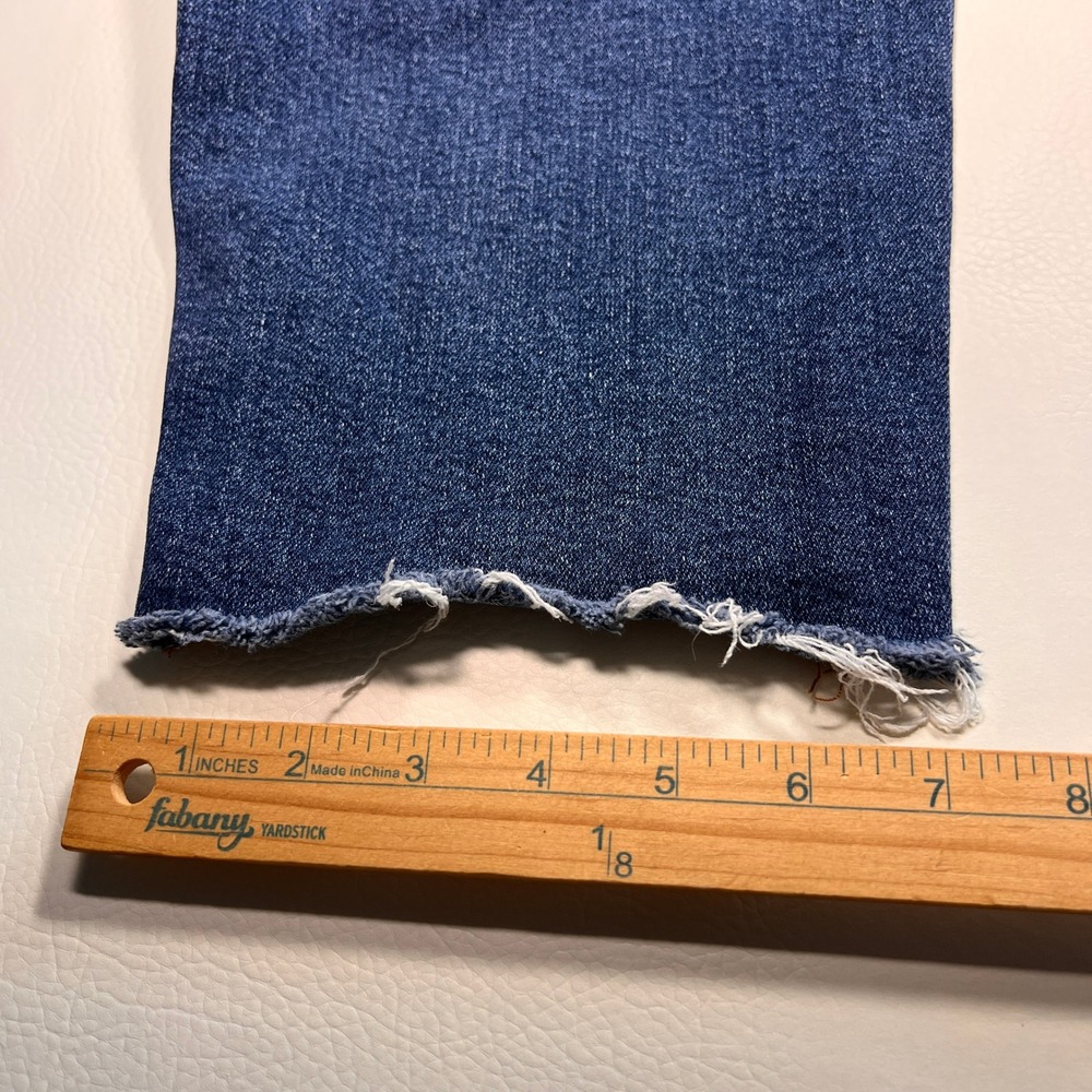 Good American Jeans Womens 20 Indigo GWKR953T High Rise Raw Hem Stretch Denim - Picture 12 of 13